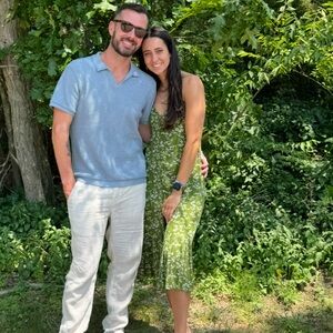 Lulu's Green Floral Dress